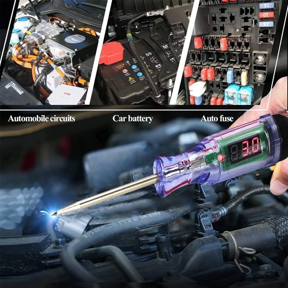 車トラック電圧回路テスター 6V 12V 24V 自動車診断 - Electronics Repair Tools のレビューと価格